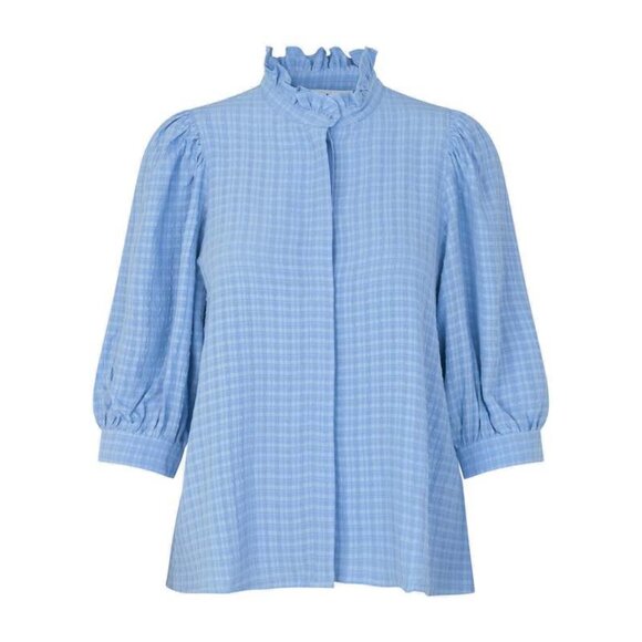 Samsoe Samsoe Light Blue "Camisa Mesji" Top - Picture 3 of 9